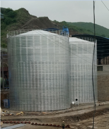 云阳粮食钢板仓的安装全过程不用热焊接